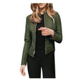 thumbnail image 1 of Women Coats and Jackets Clearance Women Ladies Lapel Motor Jacket Coat Zip Biker Short Punk Cropped Tops, 1 of 6