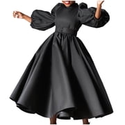 long black dress vintage Elegant Mermaid Black Long Dress Women Korean One Piece Vintage Gothic   formalgowns