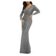 thumbnail image 1 of Women Cocktail Party Dresses Wedding Dress Women's Fashionable Sequin Dress with V-Neck - Long Sleeves and Maxi Length for A Trendy Outfit, 1 of 2