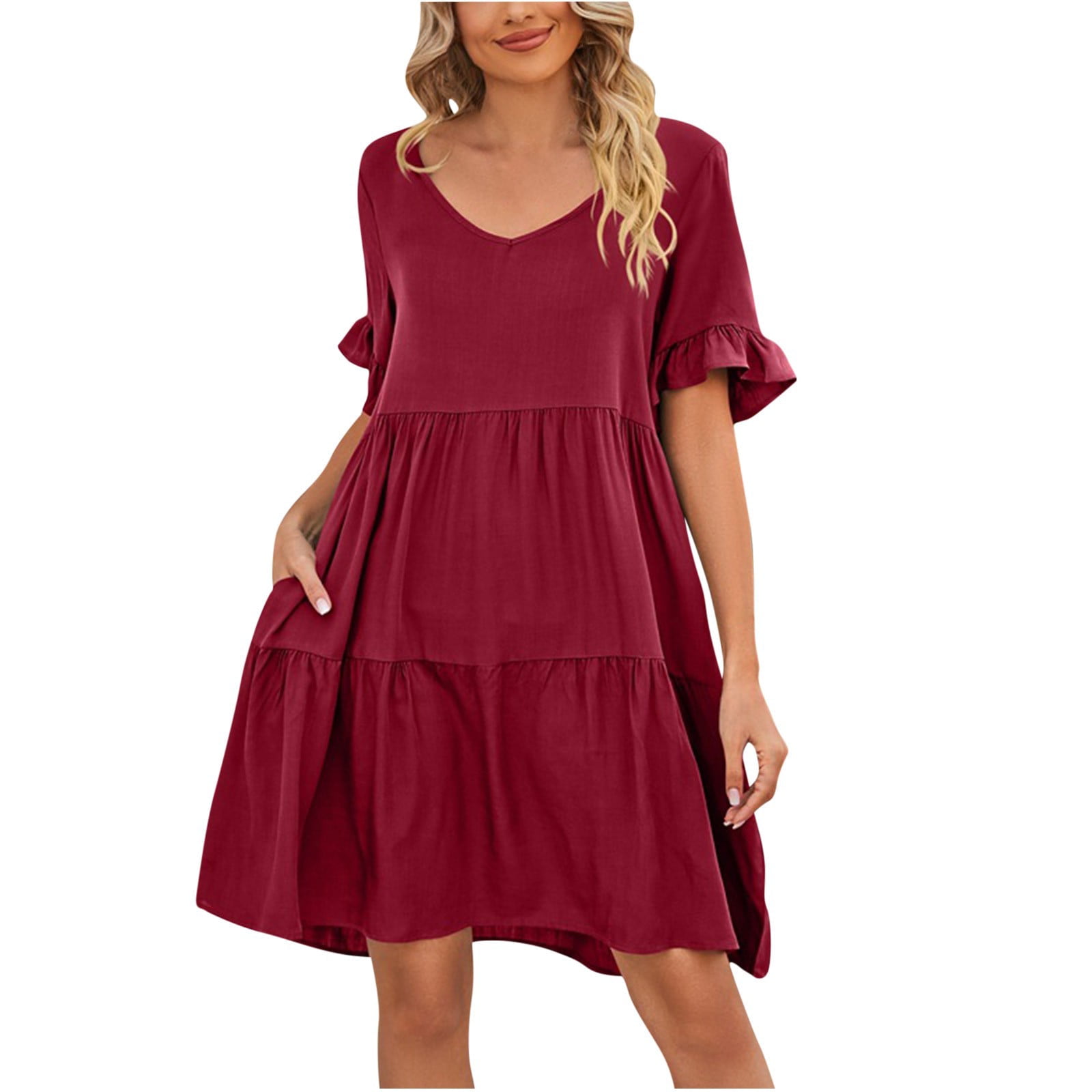 Cold shoulder floral deals print tiered dress