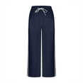 thumbnail image 1 of Women Color Block Sweatpants Straight Leg Casual Loose Baggy Lounge Pants Fall Drawstring Joggers with Pockets, 1 of 3