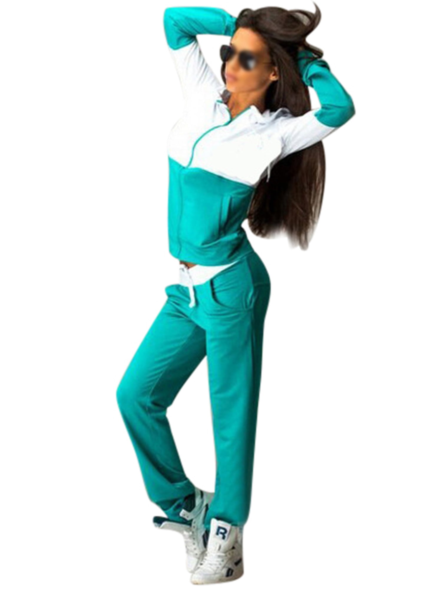 Colour block deals tracksuit womens