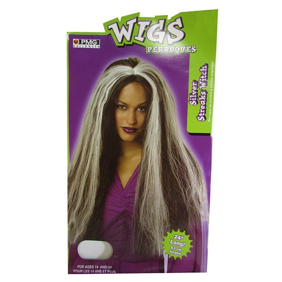 Women Color Streaks Witch Wig Accessory