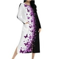 thumbnail image 1 of Women Colorblock Zipper Robe Fashion Flower Print Long Sleeves Bathrobe Sleepwear Soft Housecoat with Pockets Zip Up House Dresses, 1 of 9