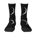 thumbnail image 1 of Women Colorful Crew Socks Crescent Moon Novelty Fun Socks For Mens, 1 of 7