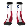 thumbnail image 1 of Women Colorful Crew Socks Flag Of Liberian Novelty Fun Socks For Mens, 1 of 7