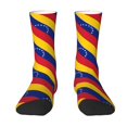 thumbnail image 1 of Women Colorful Crew Socks Flag Of Venezuela Novelty Fun Socks For Mens, 1 of 7