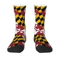 thumbnail image 1 of Women Colorful Crew Socks Maryland-Flag Novelty Fun Socks For Mens, 1 of 7