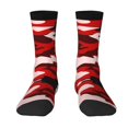 thumbnail image 1 of Women Colorful Crew Socks Red Camouflage Novelty Fun Socks For Mens, 1 of 7