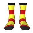 thumbnail image 1 of Women Colorful Crew Socks Spanish Flag Novelty Fun Socks For Mens, 1 of 7