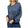 thumbnail image 1 of Women Colorful Sequins Glitter Tops Shimmer Disco Concert Night Cocktail Party Sparkling Shiny Club Evening Outfits, 1 of 7