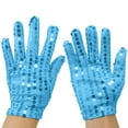 Women Colorful Stage Performance Sequin Gloves Performance Dress