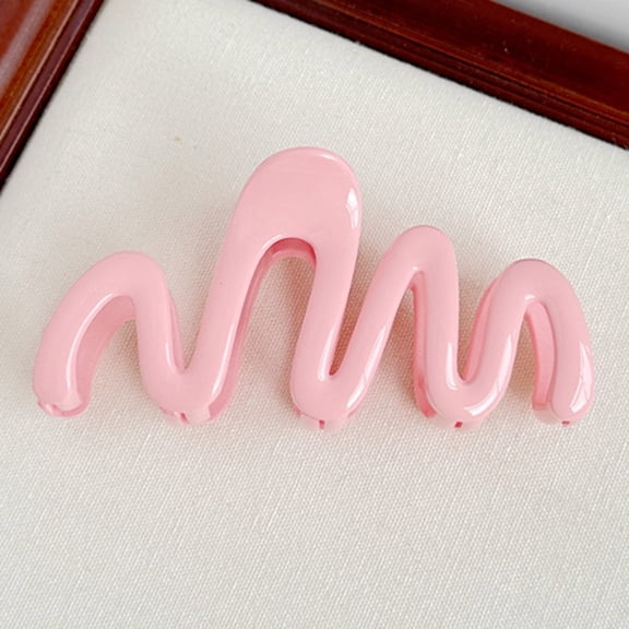 Women Colorful Wave Hair Claw Hairpin Korean Sweet Irregular Hair Clip Headwear