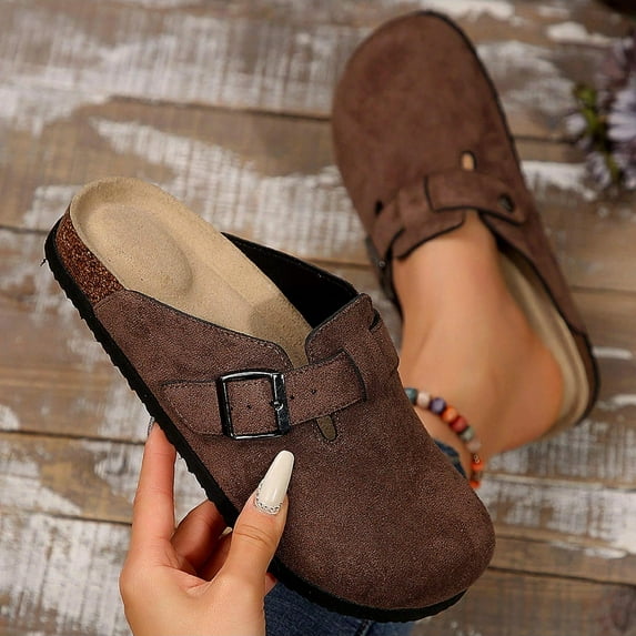 Women Comfort Cork Footbed Sandals, Slide Design for Beach Essentials