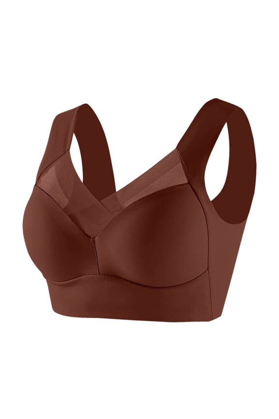 Women Comfort Lightweight Wireless Bras Posture Correcting Bra 2025 for Seniors Plus Size Full Coverage Soft Everyday Bra