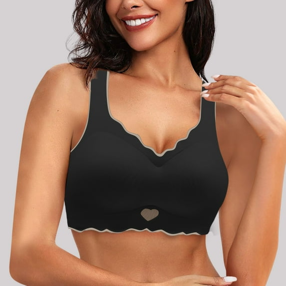 Women Comfort Plus Size Unpadded Lace Underwear Adjustable Breathable Underwire Bra Workout Sports Bras Bra's Running Girl One Shoulder Sports Bra T Back Sports Bras for Women plus Size Bra Sports Bra