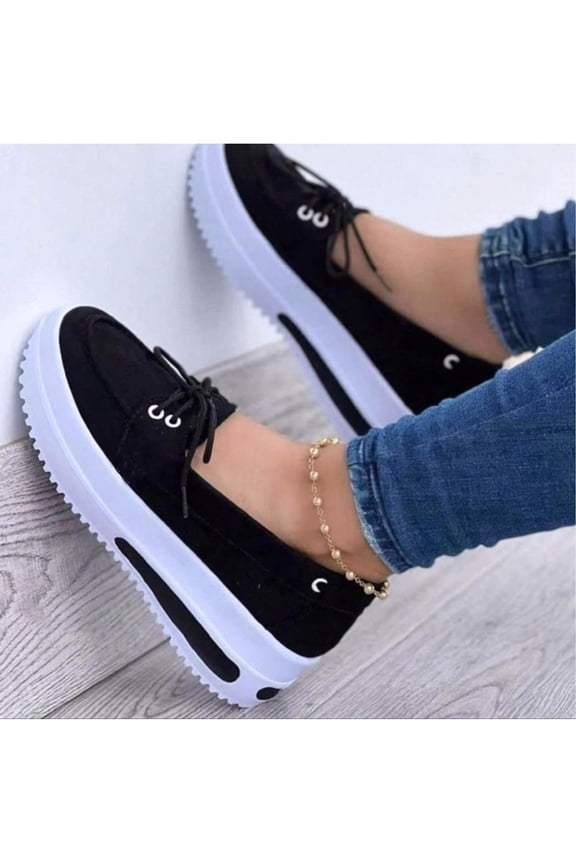 Women Comfort Soft Moccasin Style Sneakers Slip-Ons for Casual & Work Wear