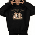 thumbnail image 1 of Women Comfortable Cottontail Farms Bunny Graphic Hoodies Printed Cotton Hooded Long Sleeved Black S-2XL, 1 of 7