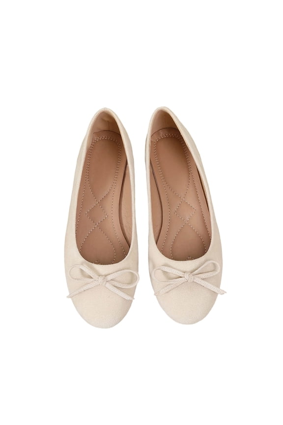 Women Comfortable Flat Ballet Shoes with Bow Detail for Outdoor Spring Summer 2026, Ladies Casual Slip On Loafers Sizes 36-43