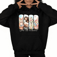 thumbnail image 1 of Women Comfortable He Is Risen Easter Bunny Graphic Hoodies Printed Cotton Hooded Long Sleeved Black S-2XL, 1 of 7