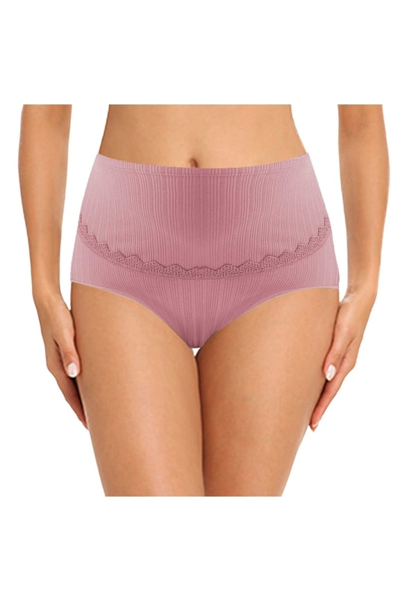 Women Comfortable High Waist Maternity Panties Large Size Breathable Belly Support Adjustable Pregnancy Lace Ribbed Briefs Padded Underwear for Women Woman Underwear Underwear Pack Underpants for