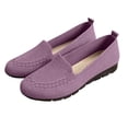 thumbnail image 1 of Women Comfortable Knit Slip On Shoes for Dance Long Distance Walk Travel Mesh Breathable Step In Flats Loafers, 1 of 5