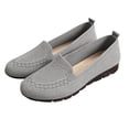 thumbnail image 1 of Women Comfortable Knit Slip On Shoes for Dance Long Distance Walk Travel Mesh Breathable Step In Flats Loafers, 1 of 5