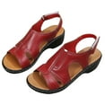 thumbnail image 1 of Women Comfortable Sandals Orthotic Walking Sandals Orthopedic Arch Support Sandals Red 9, 1 of 7