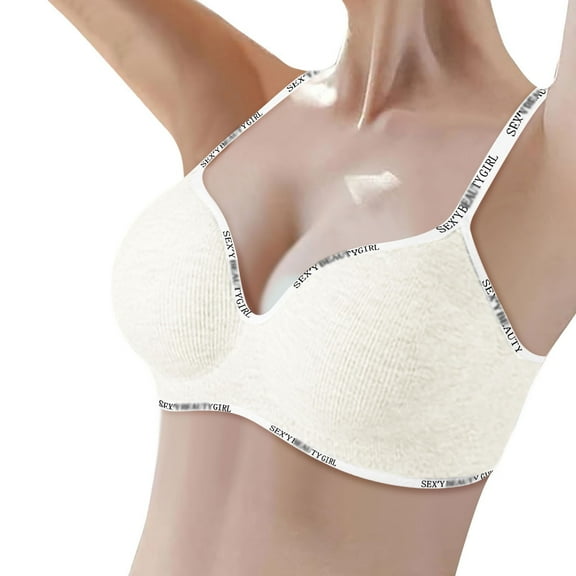 Women Comfortable Thin Wireless Bra - No Steel Ring, Side Support, Beauty Back Design, 32-38 Sizes for All Seasons