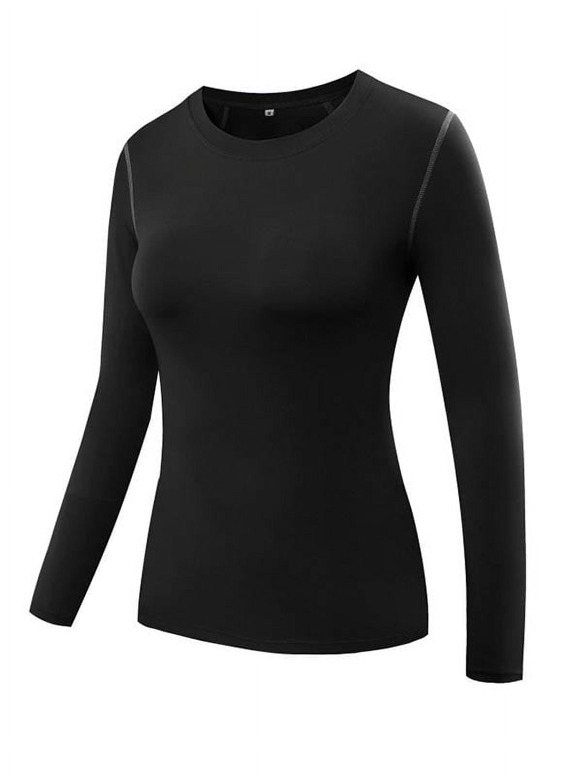 Women Compression Long Sleeve Tops Yoga Tight Running Workout Shirt