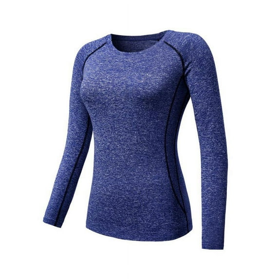 Women Compression Quick-Dry Long Sleeve Athletic Base Layer T-shirt Tight Fitness Yoga Tops
