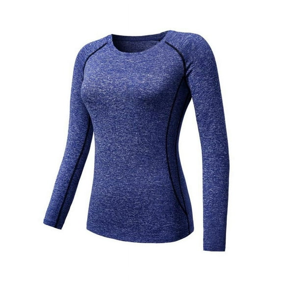 Women Compression Quick-Dry Long Sleeve Athletic Base Layer T-shirt Tight Fitness Yoga Tops