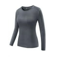 thumbnail image 1 of Women Compression Quick-Dry T-shirts Long Sleeve Activewear Tight Fitness Yoga Tops, 1 of 2