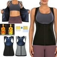 thumbnail image 1 of Women Compression Shirt Slimming Body Shaper Vest Waist Trainer Workout Tank Tops Back Support Undershirts with Zipper Breathable Control, 1 of 8