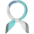 thumbnail image 1 of Women Contrast Color Square Scarf 27.6"x27.6" Satin Silky Head Wrap Bandanas, 1 of 6