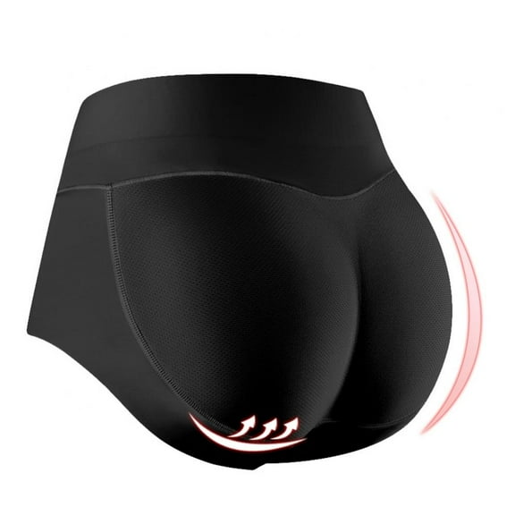 Women Control Panties Padded Panties Underwear Seamless Butt Lifter Hip Enhancer Body Shaper Shapewear Black XL