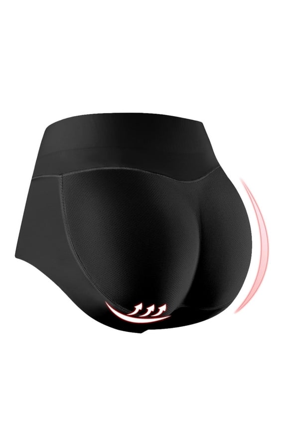 Women Control Panties Padded Panties Underwear Seamless Butt Lifter Hip Enhancer Body Shaper Shapewear Black XL