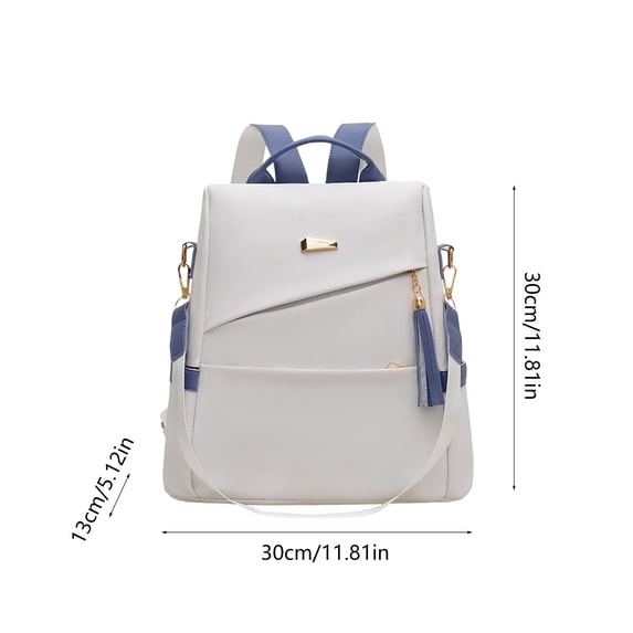 Women Convertible Backpack Purse, Faux Leather Travel Shoulder Bag with Tassel Charm, Anti Theft Casual Daypack, Multi Way Fashion Backpack Handbag for Daily Commute Shopping School Weekend Travel
