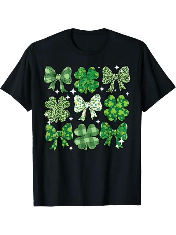 Women Coquette Irish Bow T Shirt Size S-5XL