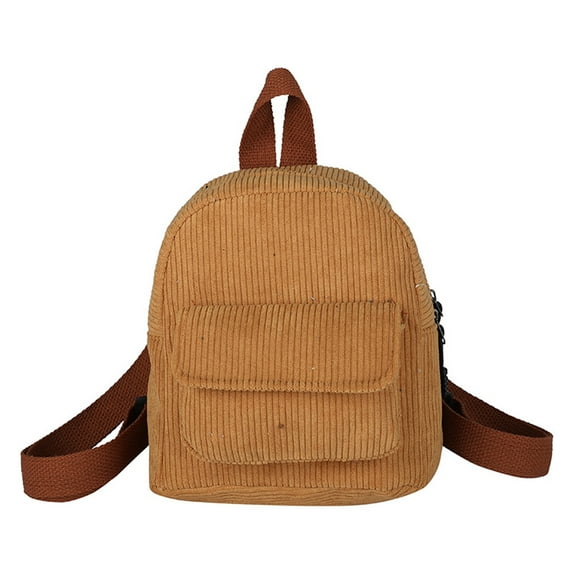 Women Corduroy Backpack Casual Retro Travel Backpack Solid Color Aesthetic Purse