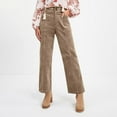 thumbnail image 1 of Women Corduroy Pants Casual Fall Pants Waisted Straight Leg Pants for Women Stretchy Work Trousers with Pockets Khaki XL, 1 of 7
