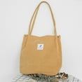 thumbnail image 1 of Women Corduroy Shoulder Bags Casual Canvas Handbags Top Handle Tote Crossbody Shopping Bags, 1 of 4