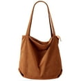 thumbnail image 1 of Women Corduroy Tote Bag Casual Handbag Women Khaki Shoulder Bag Daily Shopping Bag, 1 of 7