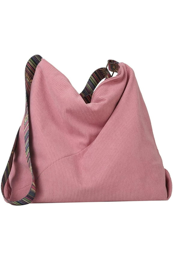 Women Corduroy Tote Bag Large Shoulder Hobo Bag for Women Boho Casual Handbag Purse