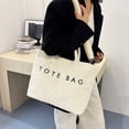 thumbnail image 1 of Women Corduroy Tote Bag Zipper Casual Tote's Handbag Big Capacity Shoulder Bag with Pockets Large Capacity Corduroy Lightweight Casual Shoulder Bag Tote Bag, 1 of 7