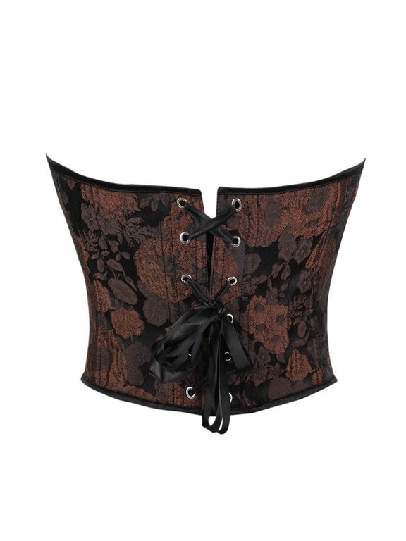 Women Corset Top Underbust Corset Bodice with Bone Structure, Front Closure Outwear Bustier for Figure Enhancement Daily