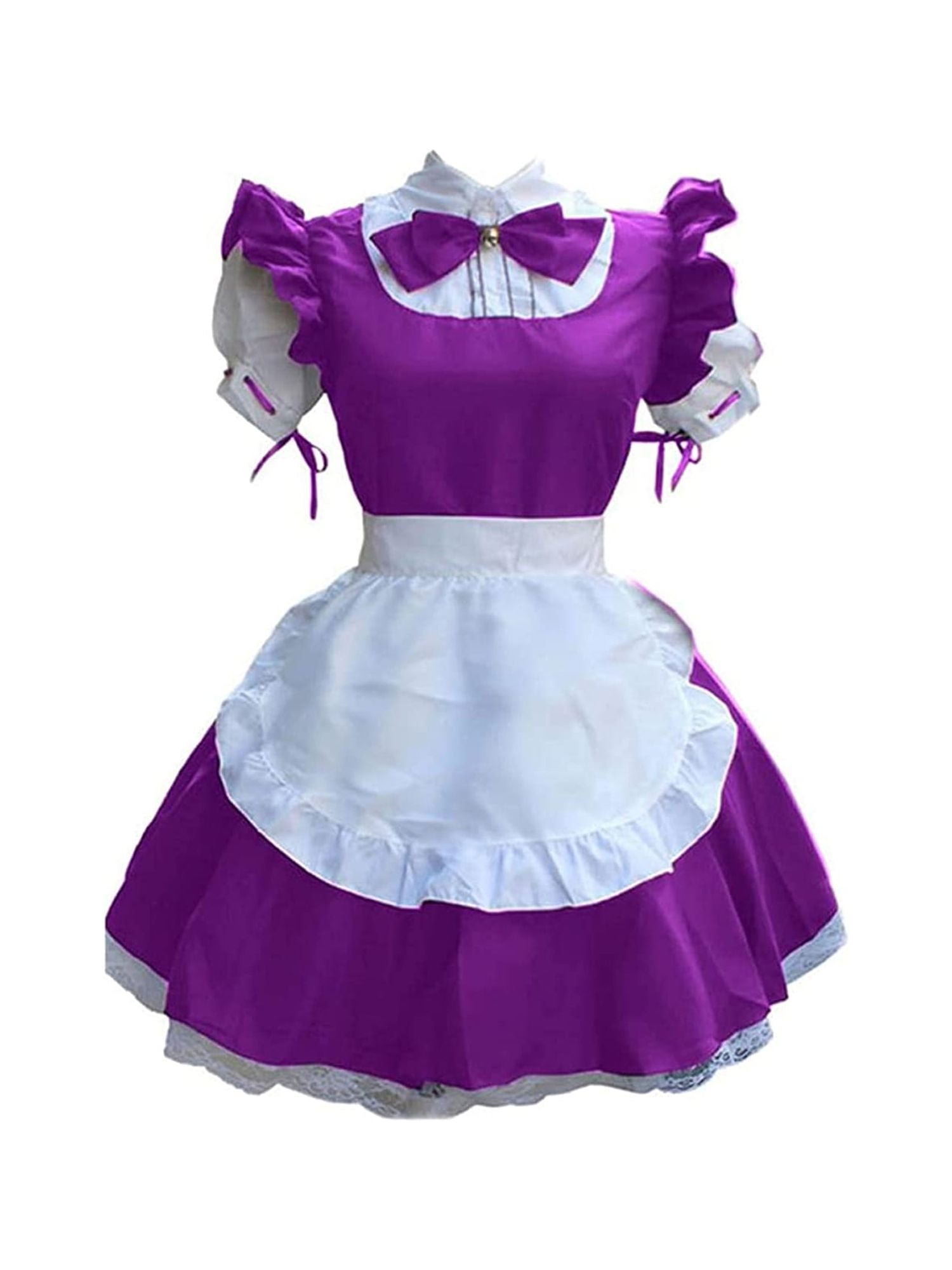 purple maid dress Wholesale New 2016 Women Cosplay Costume Purple Japan Anime Girl Maid Sailor Dress Party Clothing Lolita Uniform Set Dress+Headwear