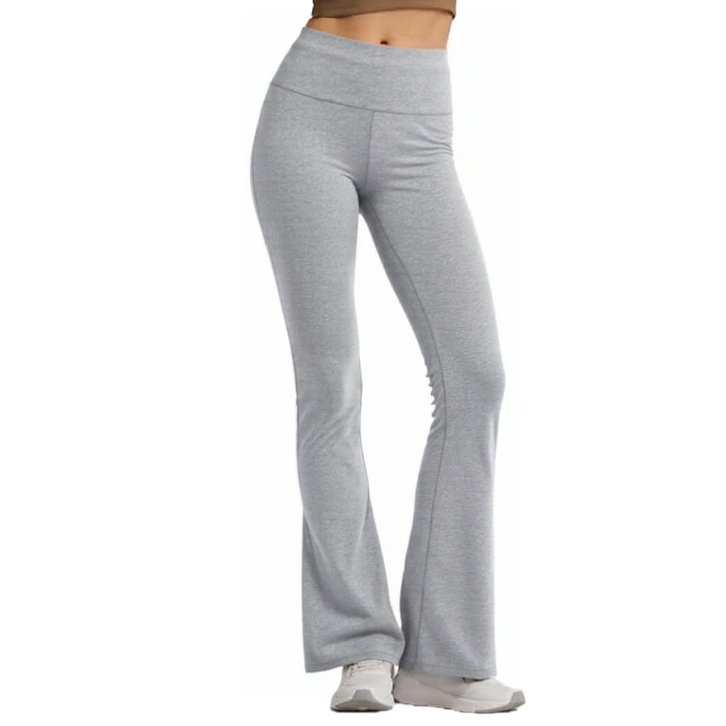 Women Cotton Bootcut Wide Waist-band Workout Bootleg Yoga Pants ...