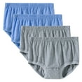 thumbnail image 1 of Women Cotton Boxer Panties Plus Size Underwear Comfy Loose Underwear High Waist Boyshorts for Middle Elderly Ladies 4 Pack, 1 of 9
