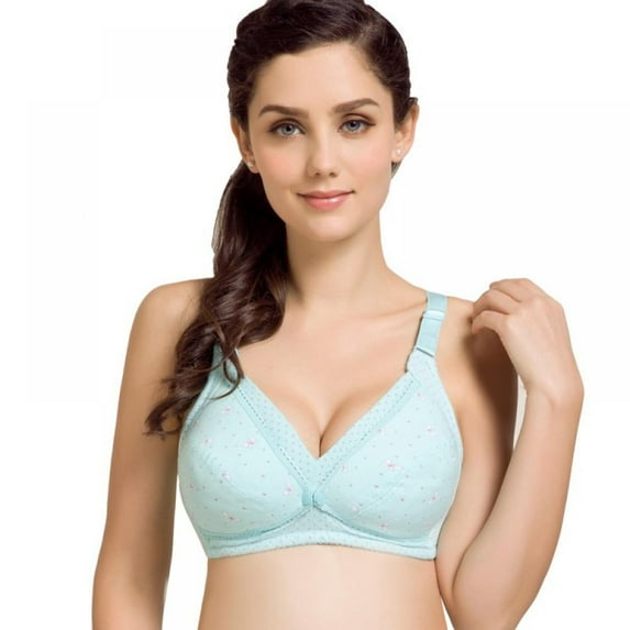Women Cotton Breastfeeding Bra Push Up Floral Pregnant Maternity Bra Wireless Nursing Bra
